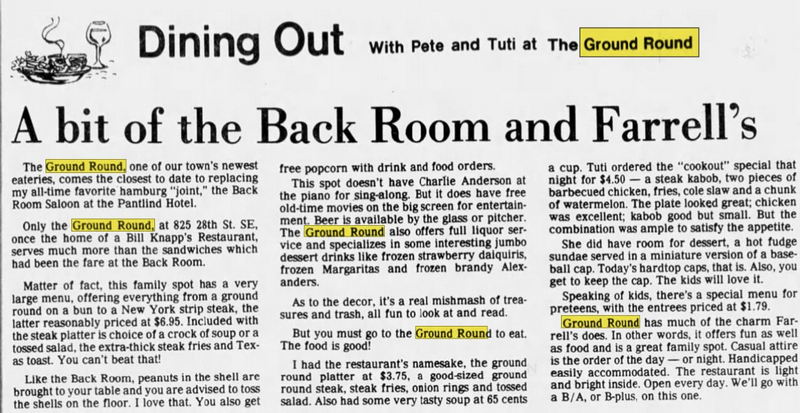 Ground Round - Jun 27 1980 Article